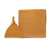 Knotted Beanie & Swaddle Set | Mustard Fields